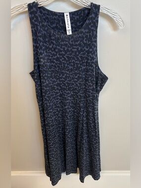 Athleta Santorini Navy Patterned Sleeveless Dress